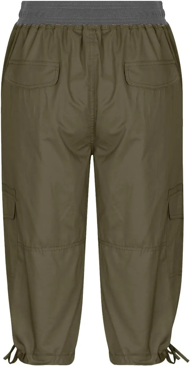Hiking Capris for Women Lightweight Quick Dry Cargo Capri Travel Pants Women Casual Fashion Capris with Pockets
