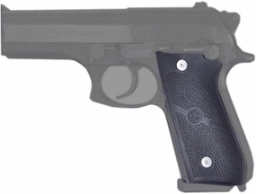 Hogue Rubber Grip Panel Set for Taurus PT-92, PT-99, PT-100, PT101, PT-92AR, Black - 99010
