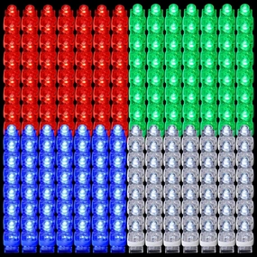 Hortsun 200 Pcs LED Finger Lights Mini Finger Flashlights for Kids Glow in The Dark Party Supplies Light up Ring Lights Toys Neon Party Favors for Kids Birthday, Red Green Blue White