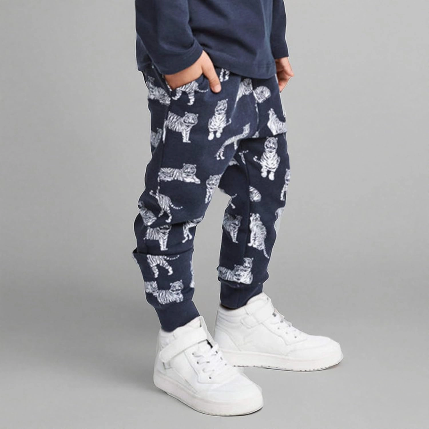 HUAER& Baby Boy's Jogger Pants Dinosaur Car Drawstring Elastic Sweatpants