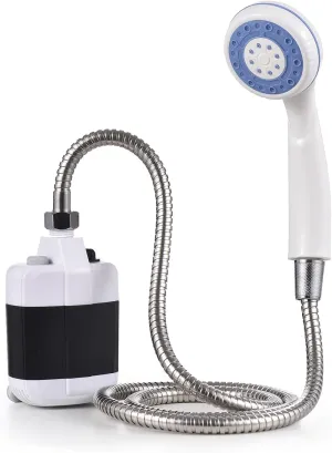 HURRISE Portable Shower for Camping,Portable Camping Shower Outdoor USB Rechargeable Electric Shower Pump for Camping Car Washing Gardening Pet Cleaning