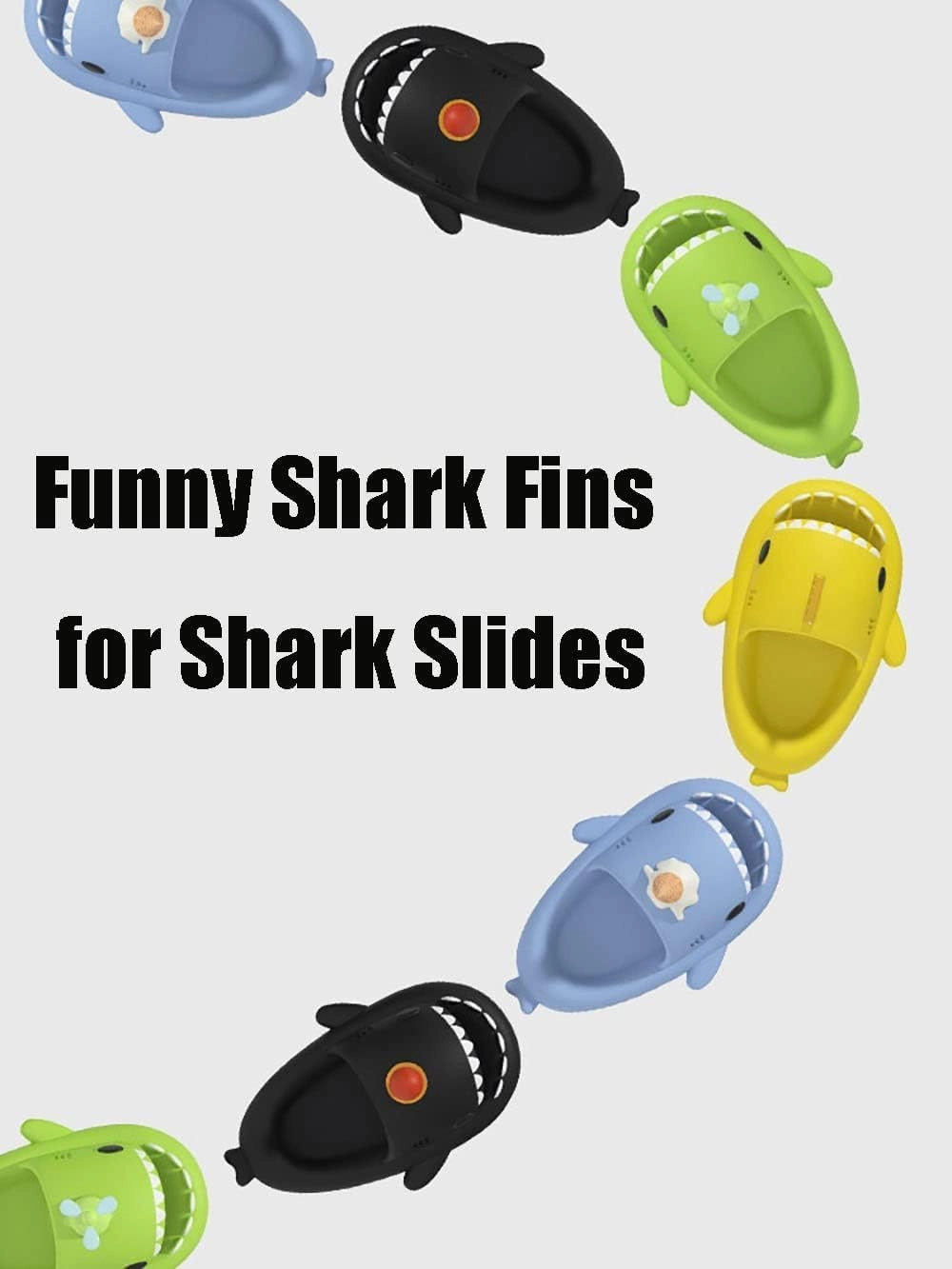 Ice Cream Shark Slides, Cute Cartoon 3D Cloud Shark House Slippers Shoes Sandals For Women Men
