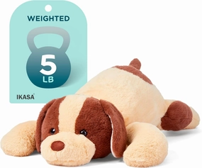 IKASA 5lbs Weighted Stuffed Animal Dog,27.5 inches Plush Toy Giant Large Big Jumbo Soft Puppy,Huge Size Cute Fat Plushie,Gift for Kids