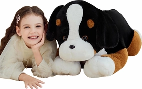 IKASA Giant Bernese Mountain Dog Stuffed Animl Plush Toy,Big Large Jumbo Soft Toys,30" Huge Size Cute Fluffy Plushy Oversized Plushie,Gifts for Kids