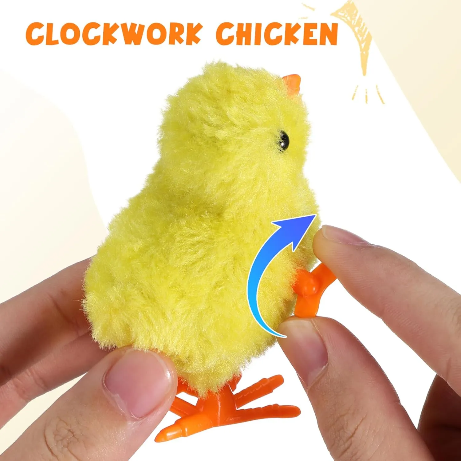 IMIKEYA 11PCS Wind Up Chicks Bunny Toys: Colorful Wind-Up Jumping Chick Chicken Toy Plush Chicks Wind Up Toys for Kids Toddlers Easter Egg Hunt Basket Stocking Goodie Bags Easter Party Favors