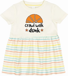 inktastic Basketball Crawl Walk Dunk Infant Dress