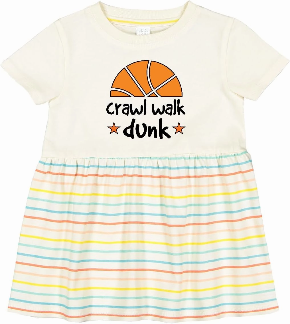 inktastic Basketball Crawl Walk Dunk Infant Dress