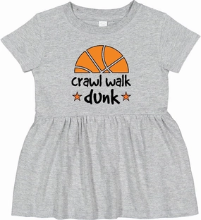 inktastic Basketball Crawl Walk Dunk Infant Dress