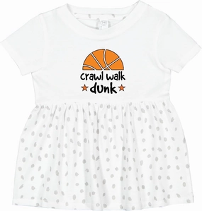 inktastic Basketball Crawl Walk Dunk Infant Dress