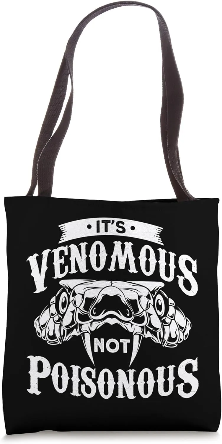 It's Venomous Not Poisonous Reptile Cute Snake Tote Bag