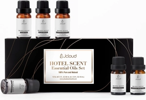 JCLOUD Hotel Diffuser Oils Set | Top 6 Luxury Hotel Inspired Essential Oils for Diffuser for Home, Pure Aromatherapy Diffuser Oil Gift Set, Home Luxury & Hotel Scents for Diffuser - 6x10mL