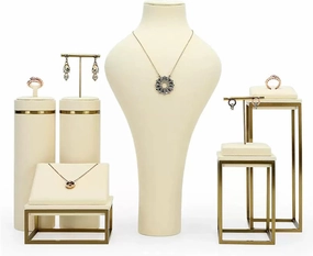 Jewelry Holder Mannequin Bust Jewelry Necklace Earring Ring Display Stand Velvet Jewelry Stand Pendant Chain Display Holder/Necklace Bust Set of 6 Jewelry Display Stand