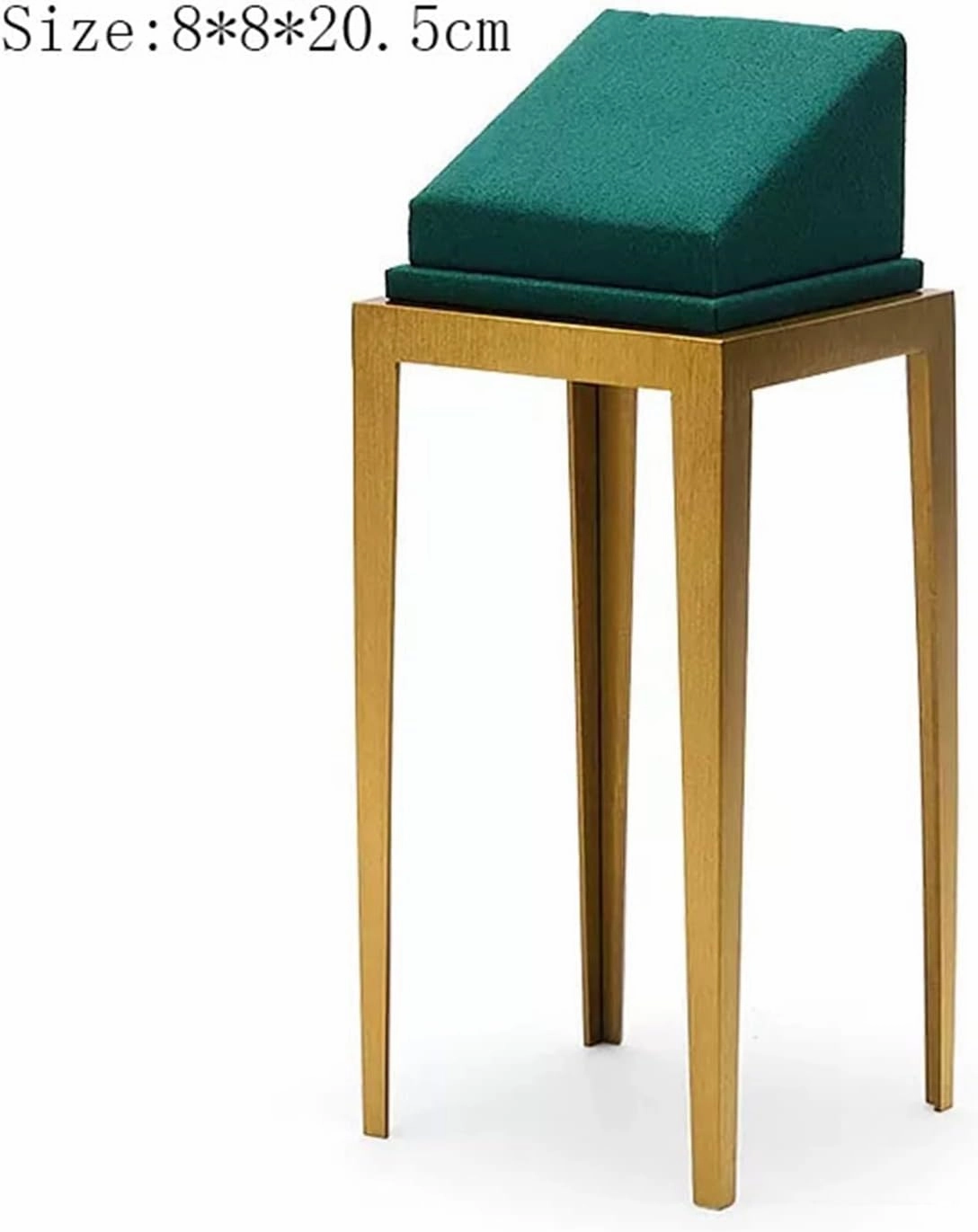 Jewelry Holder Stand Metal Ring Display Stand Jewelry Pendant Showcase Display Holder Storage Jewelry Organizer Jewelry Stand Pedestals Display, Green Velvet Jewelry Display(C)