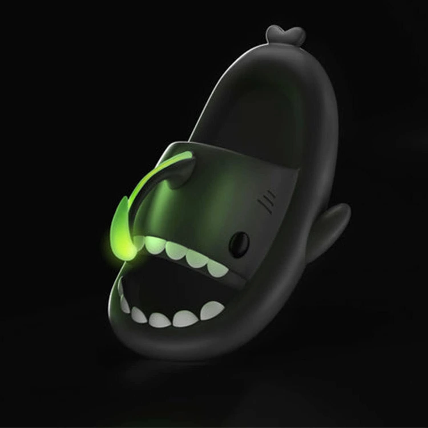 Jfxgjuv Luminous Shark Slippers Spooky Shark Slides Glow in The Dark Shark Cloud Slides Glow in The Dark 3D Cartoon Halloween Christmas Shark Slides for Women Men