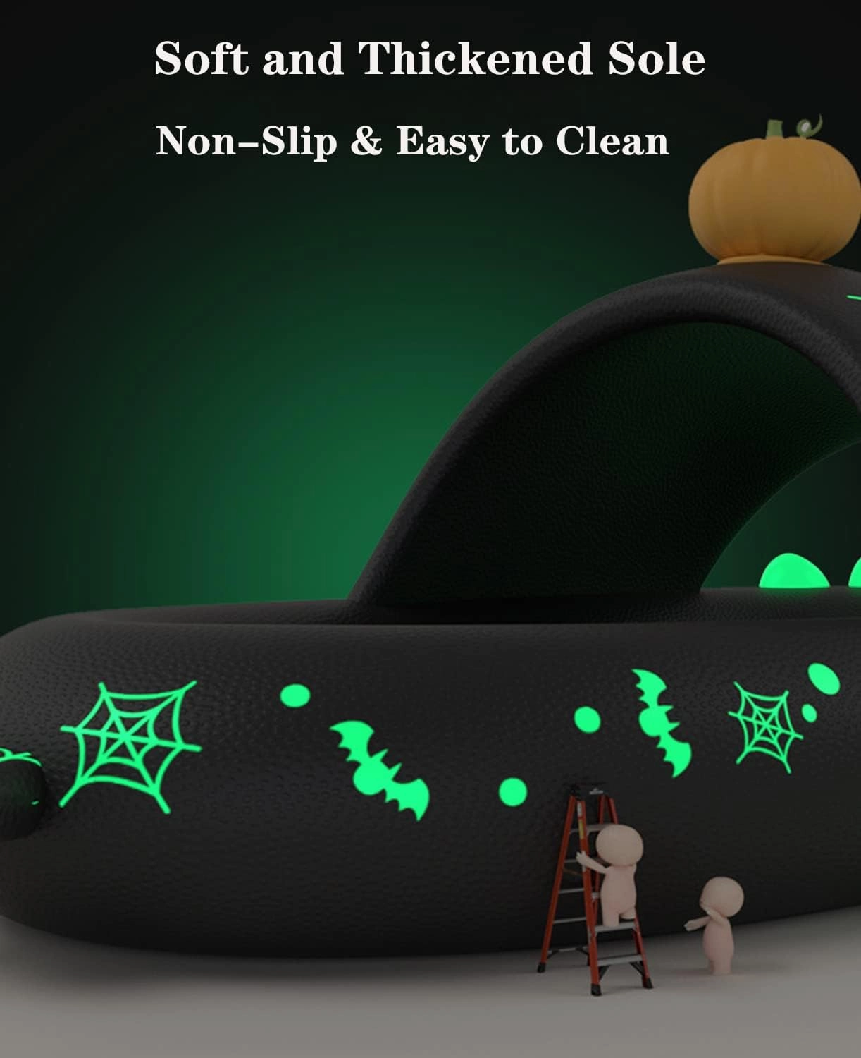 Jfxgjuv Spooky Shark Slides Glow in The Dark Cloud Shark Slides Glow in The Dark 3D Cartoon Halloween Christmas Shark Slippers