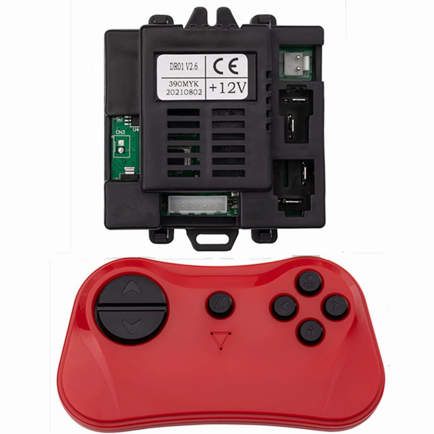 JIARUIXIN DR01 V2.6 390MYK 12V Children Electric Ride On Car Replacement Parts 2.4G Bluetooth Remote Control and Receiver Kit Controller Control Box Accessories