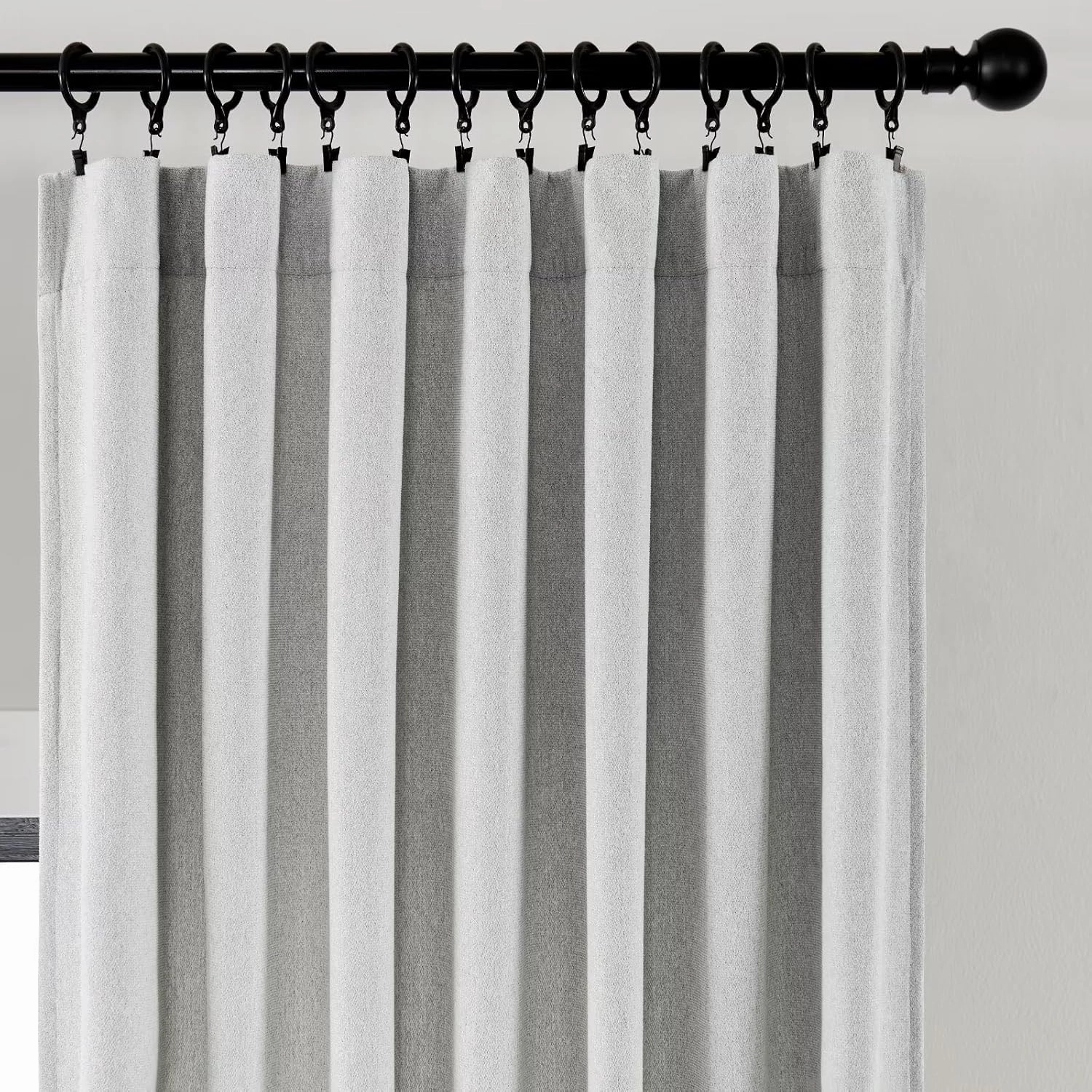 Joydeco Light Filtering Curtains 96 Inches Long for Bedroom Living Room, Faux Linen Curtains 96 Inch Length 2 Panels Set,Pinch Pleat Curtains for Bedroom Living Room(52x96 inch, Greyish White)