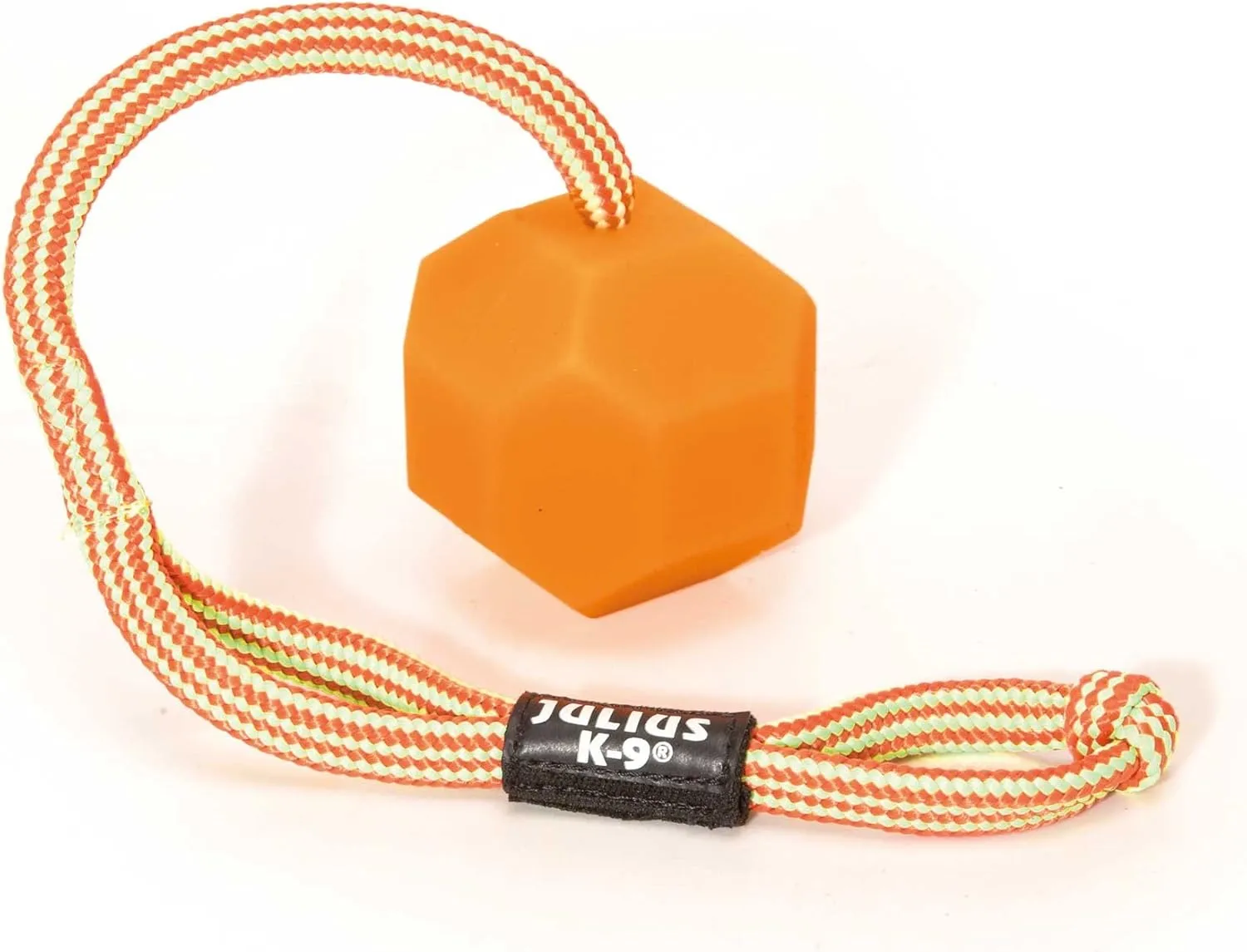 Julius-K9 IDC Neon Fluorescent Ball with String, 2.36 in, Orange