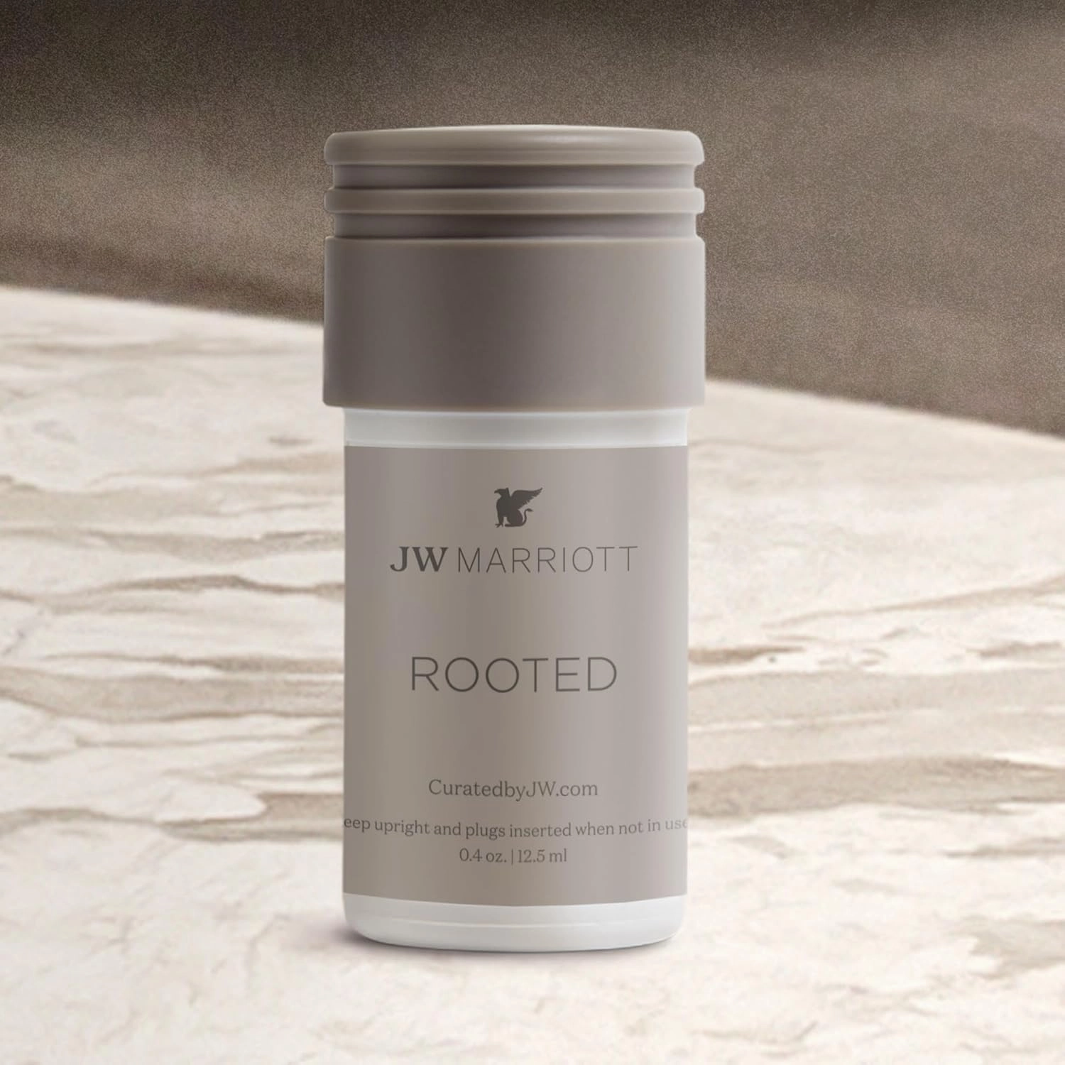 JW Marriott Mini Home Diffuser & Fragrance Refill - Plug in Wall Diffuser - Luxury Hotel Collection - Scent Notes of Sycamore, Sage, Cedarwood, Sandalwood, and Amber - Rooted Fragrance