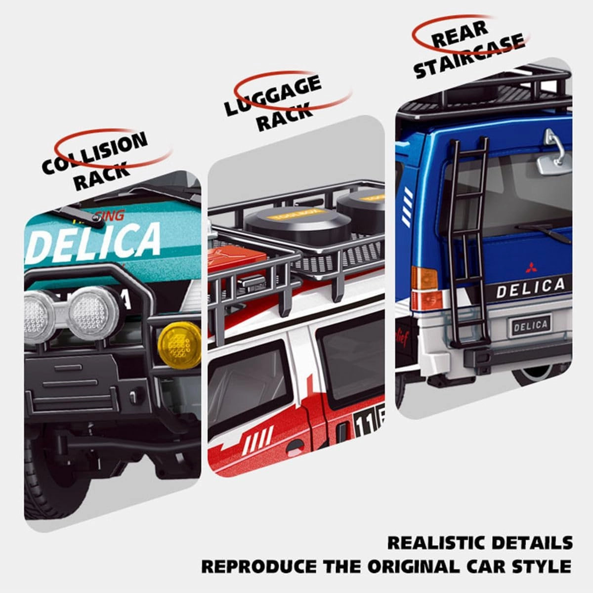 JXC5813A 1/24 Remote Control Van, 2.4G 2WD Full-Proportional Synchronous RC Car with Light, Mini RC Van Electric Remote Control Car Toy Vehicle Model Gift for Adults -RTR