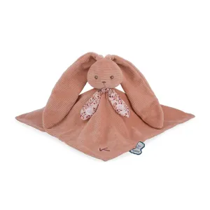 KALOO - Lapinoo - Rabbit Soft Toy - Terracotta - Square 30 x 30 cm - Bi-Material Cotton and Very Soft Corduroy - Gift Box - from Birth, K972208