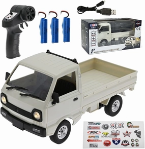 KAROYD RC Mini-Truck, D12mini 1/16 2.4Ghz RC Car Truck - White
