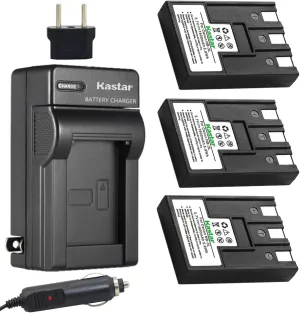 Kastar Battery (3-Pack)   Charger for Canon NB-3L, PowerShot SD10, SD100, SD110, SD20, SD500, SD550, Digital IXUS 700, 750, i5, Digital 30, 30a, 600, 700, D30, D30a, D53Z, IXY Digital L, Digital L2