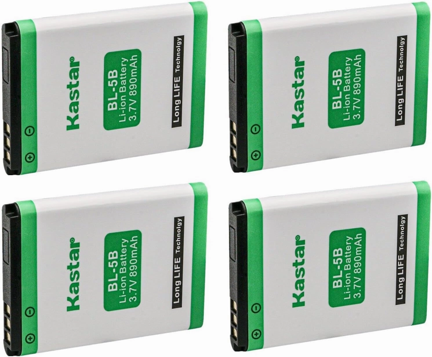 Kastar BL-5B Battery 4-Pack Replacement for Tecboss Mini Wireless Keyboard, YAGALA Mini Keyboard, Minox DCC 5.0, DCC 5.1, Rollei 10050, Rollei 10051, Rollei 10052, Rollei 10053, Rollei Sportsline 60