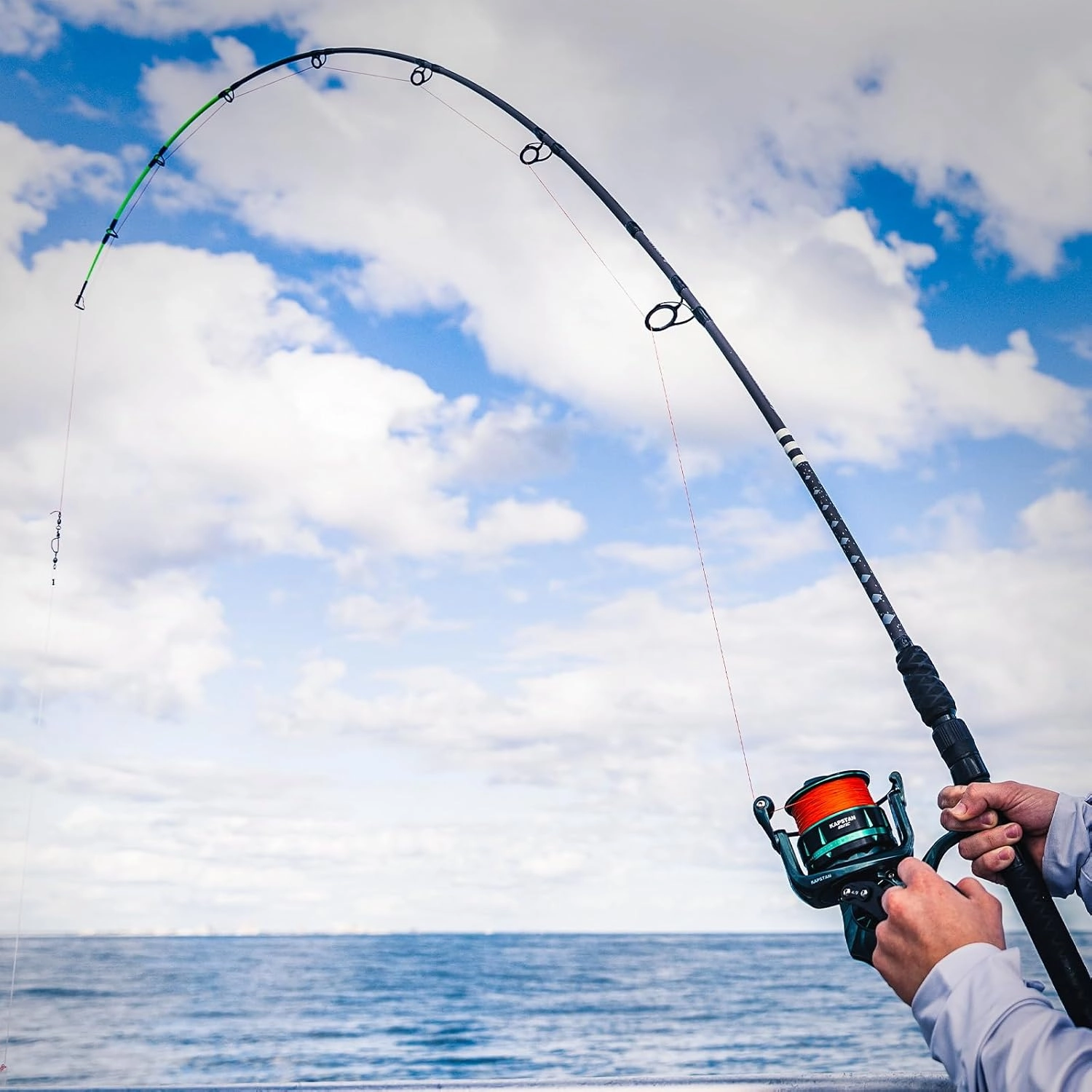 KastKing Kong Saltwater & Freshwater Fishing Rod, Powerful, Lightweight S-Curve Graphite Rod Blanks, Nano Resin Technology, Stainless-Steel Double-Foot Guides w/Titanium Oxide Rings, Non-Slip Handles