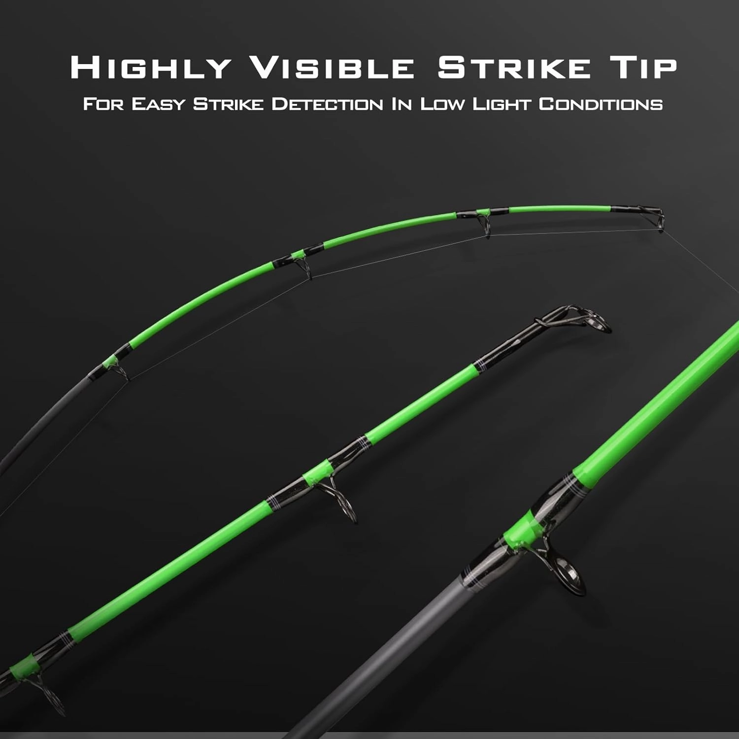 KastKing Kong Saltwater & Freshwater Fishing Rod, Powerful, Lightweight S-Curve Graphite Rod Blanks, Nano Resin Technology, Stainless-Steel Double-Foot Guides w/Titanium Oxide Rings, Non-Slip Handles