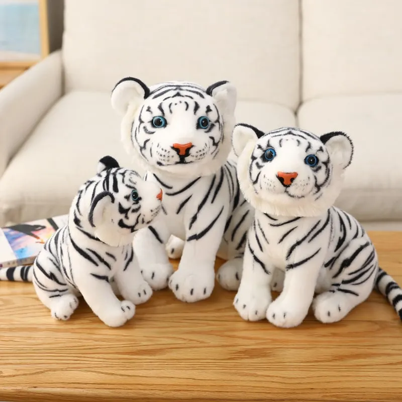 Kawaii White Tiger Plush Toy