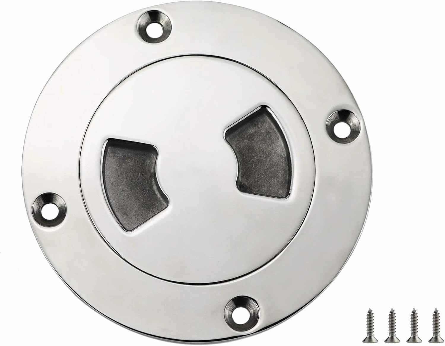 keehui Marine 316 Stainless Steel 3inch/4inch Inspection Deck Plate W/Screws for Boat