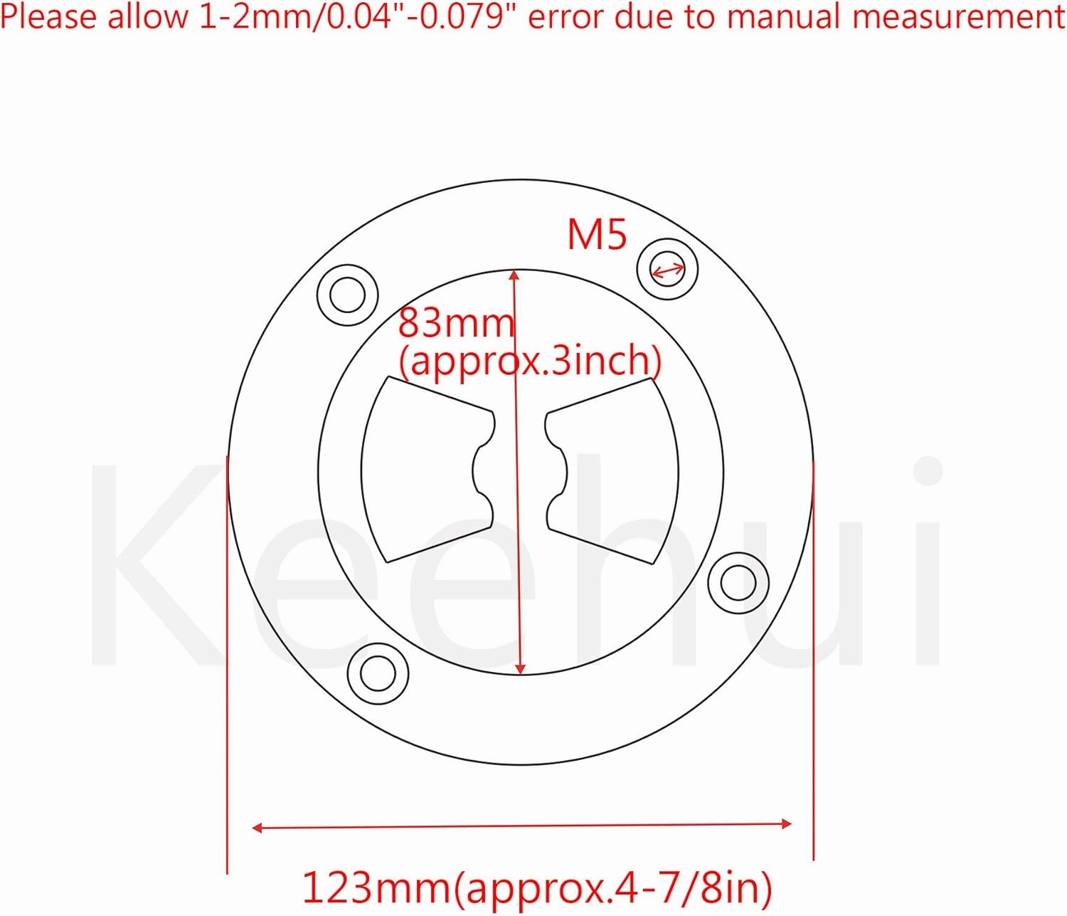 keehui Marine 316 Stainless Steel 3inch/4inch Inspection Deck Plate W/Screws for Boat