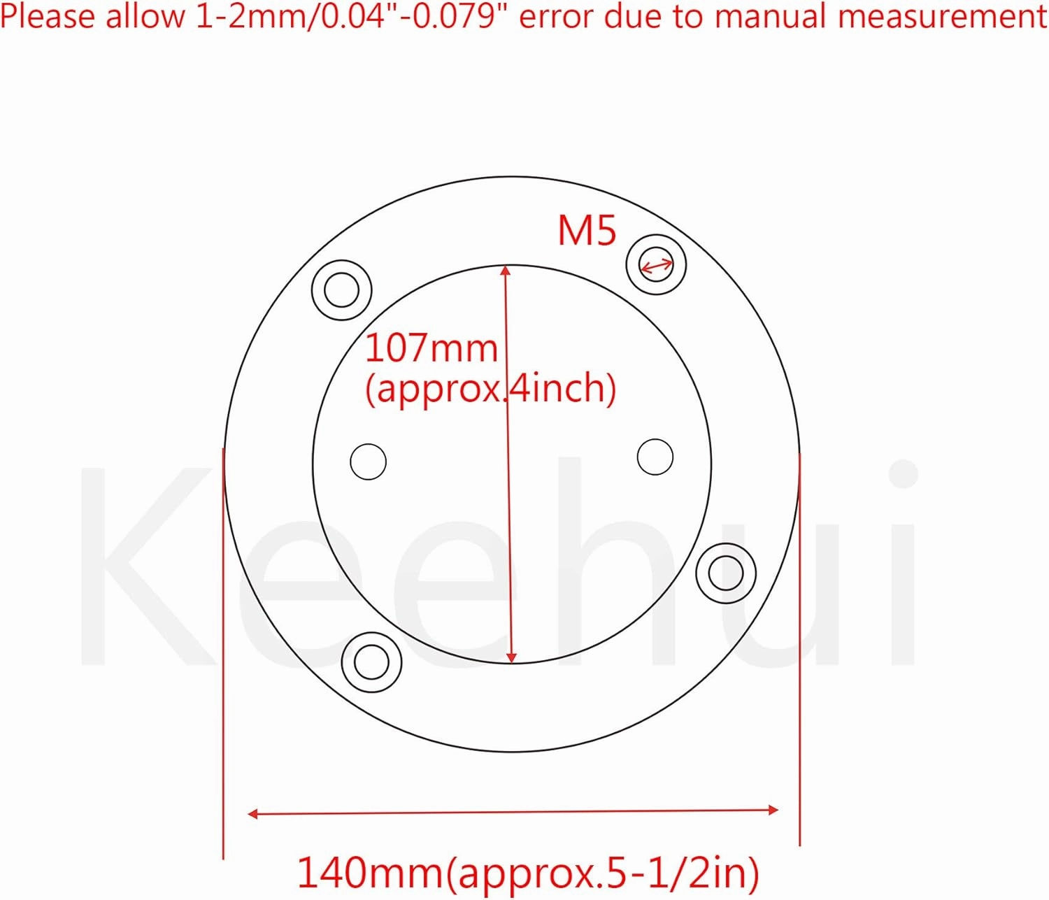 keehui Marine 316 Stainless Steel 3inch/4inch Inspection Deck Plate W/Screws for Boat