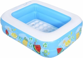Kiddie Pool, 47"×35"×13" Inflatable Pool with Inflatable Soft Floor, Cool Summer Swimming Pool for Kids and Family, Blow Up Pool for Backyard, Garden, Indoor, or Outdoor