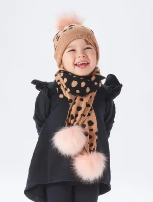 Kids Leopard Pom-Pom Winter Set