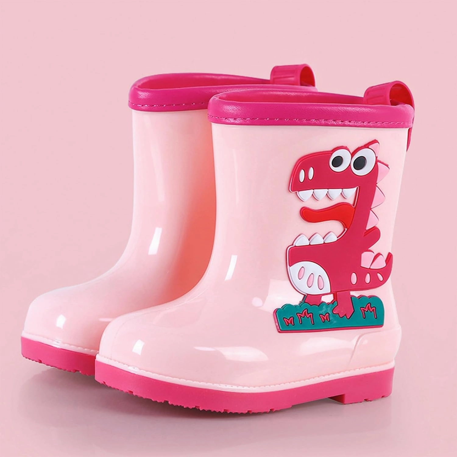 Kids Rain Boots Toddler Cute Animal Dinosaur Printed Waterproo𝐟 Rubber Non-Slip Rainboots Shoes Rainboots Toddler