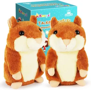 KMUYSL Toddler Toys Hamster Repeats What You Say Toys for 3 4 5  Years Old, Stocking Stuffers for Boys Girls, Birthday Gifts for Baby Toddlers