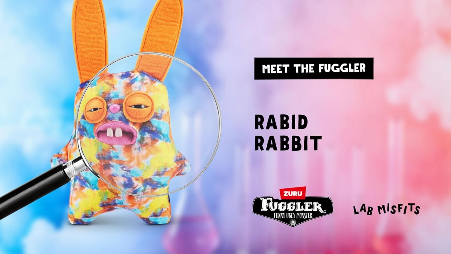 Laboratory Misfits by ZURU Funny Ugly Monster, Plush, Collectible, Silly, Toy (Rabid Rabbit)