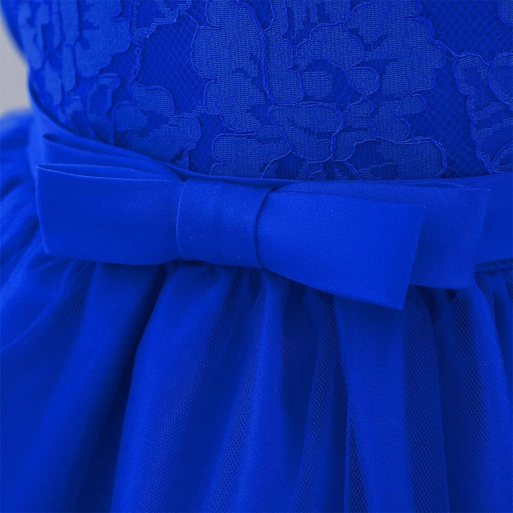 Lace Flower Girls Tutu Dress for Kids Baby Christening Baptism Communion Birthday Party Formal Wedding Dresses Headwear