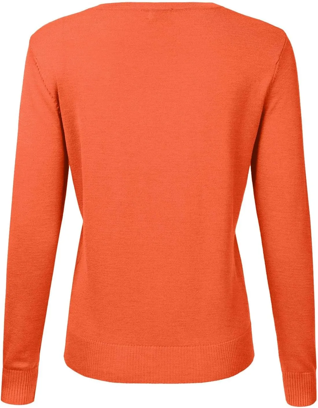 Ladies Button Round Neck Long Sleeve Soft Knitted Cardigan Sweater Women Cardigans for Women Plus Size Pockets