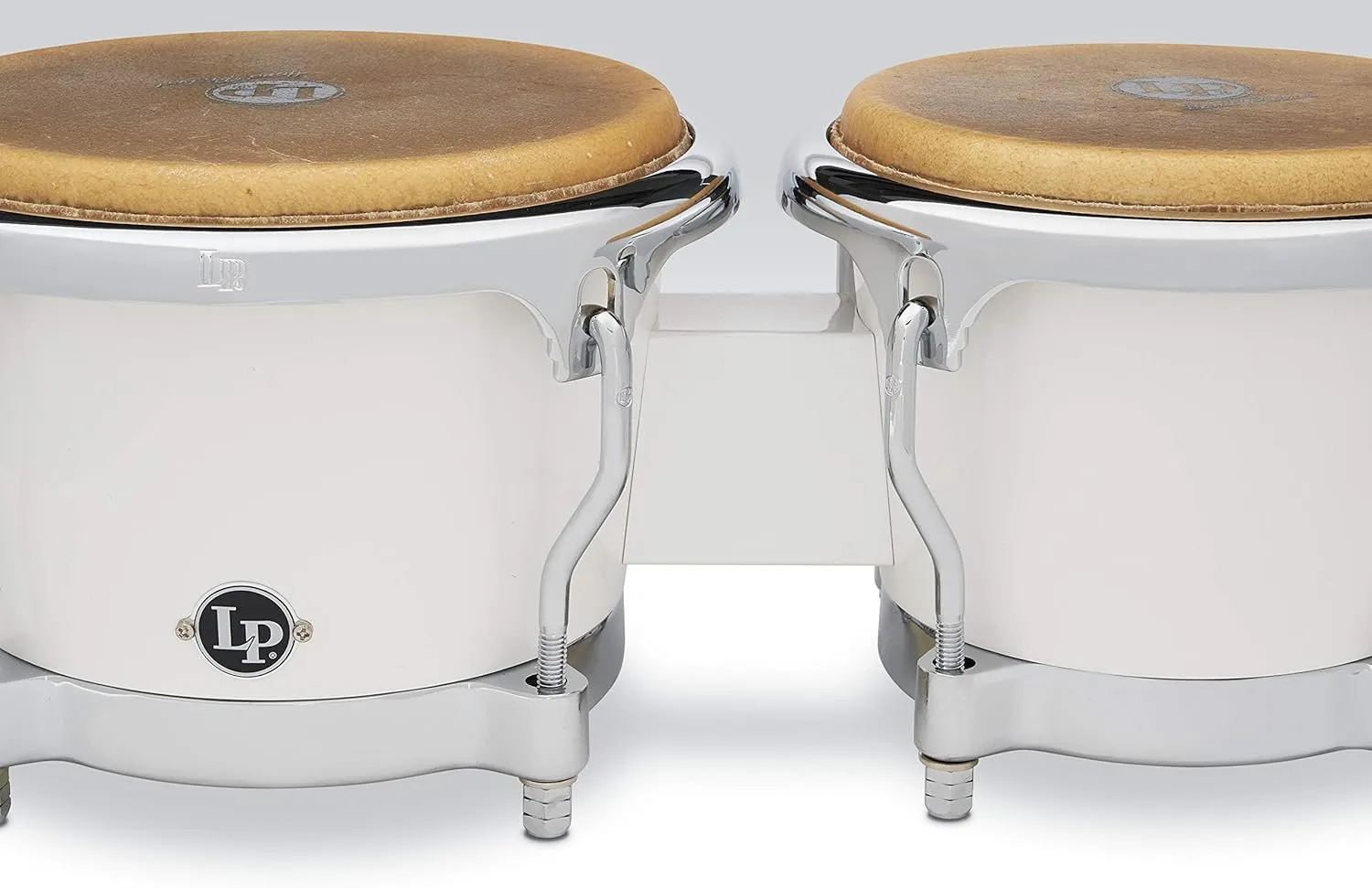 Latin Percussion Fiberglass Bongos Drum, White (LP200XF-WH)