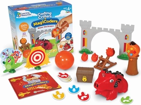 Learning Resources Coding Critters MagiCoders: Blazer the Dragon, Screen-Free Early Coding Toy For Kids, Interactive STEM Coding Pet, 22 Piece Set, Ages 4 
