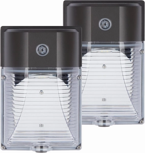 LED Wall Pack Light, 26W (150-250W Equivalent),with Photocell Dusk to Dawn,3000LM 5000k Daylight White,IP65 Outdoor Security Lights,ETL (2 Pack 26 Watt)