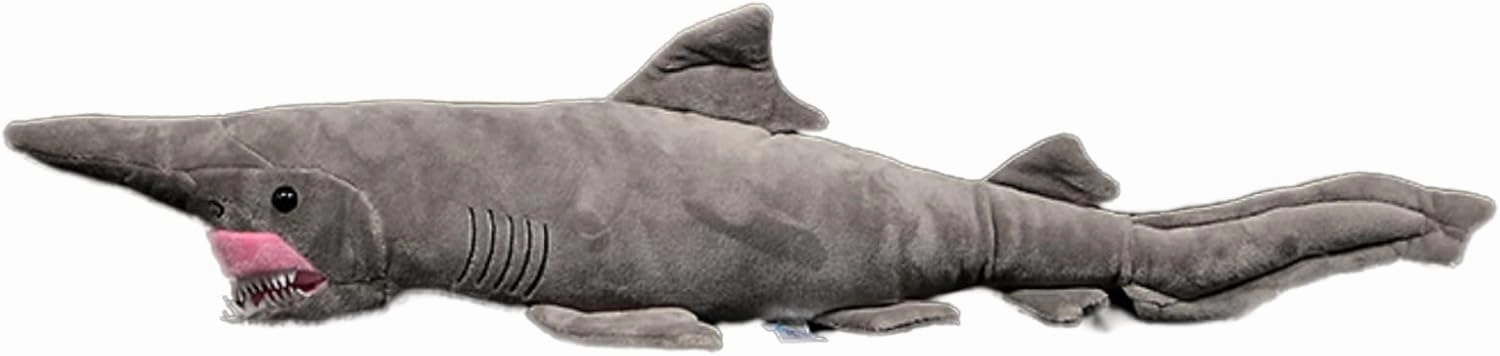 lilizzhoumax Simulation Ghost Shark Stuffed Animal, Soft Shark Toys Big Shark Plush Pillows for Kids, Large Stuffed Shark Funny Gifts for Boy's and Girl's Room Shark Decor Gifts