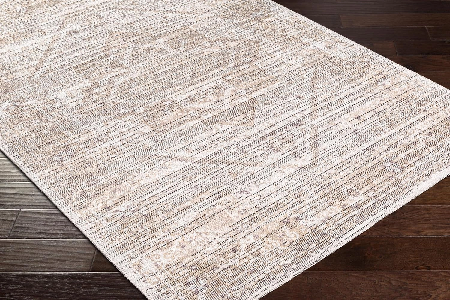 Livabliss Nolita Vintage Washable Area Rug, 7'7" x 9'6", Tan, (8' x 10')