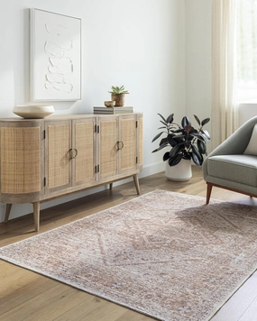 Livabliss Nolita Vintage Washable Area Rug, 7'7" x 9'6", Tan, (8' x 10')