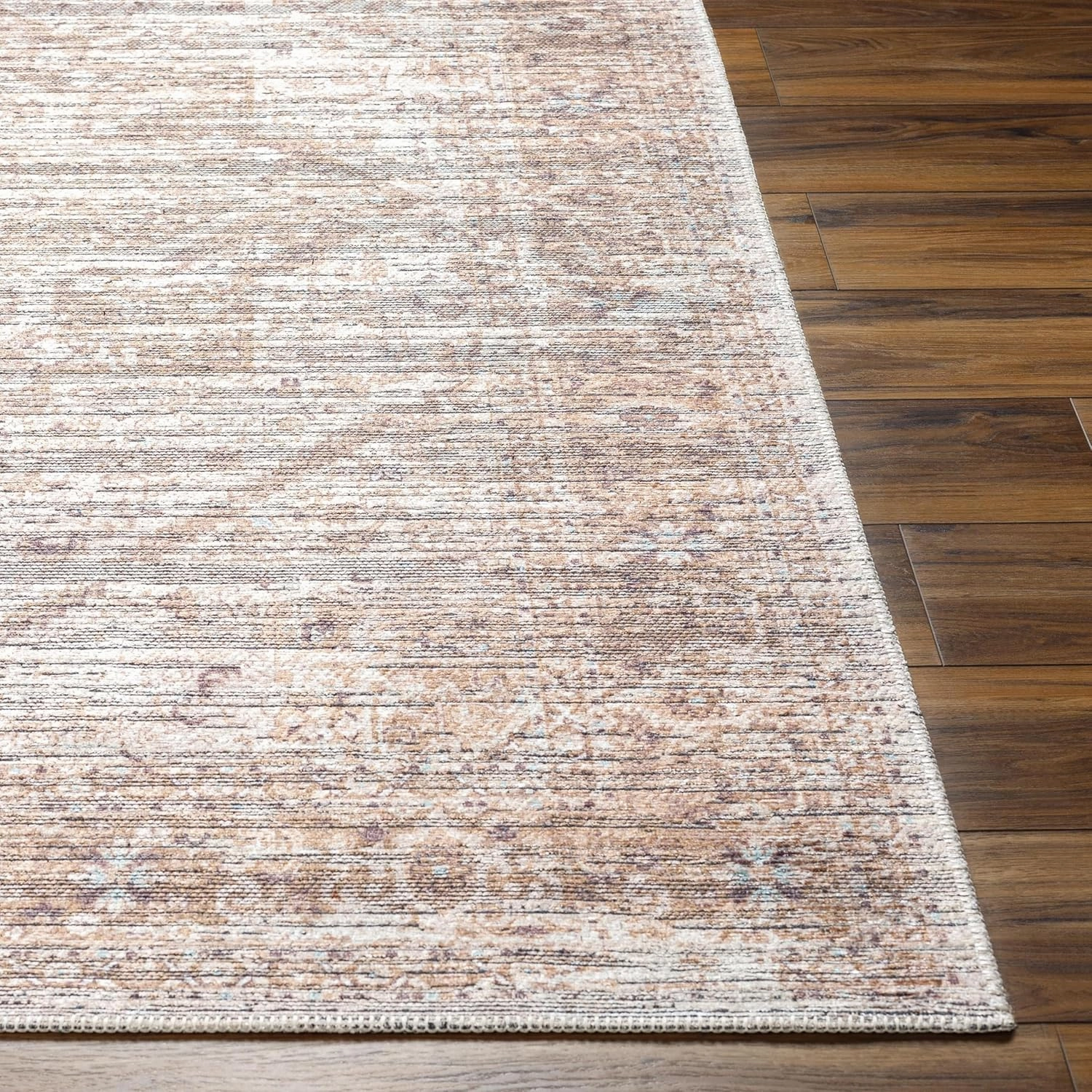 Livabliss Nolita Vintage Washable Area Rug, 7'7" x 9'6", Tan, (8' x 10')