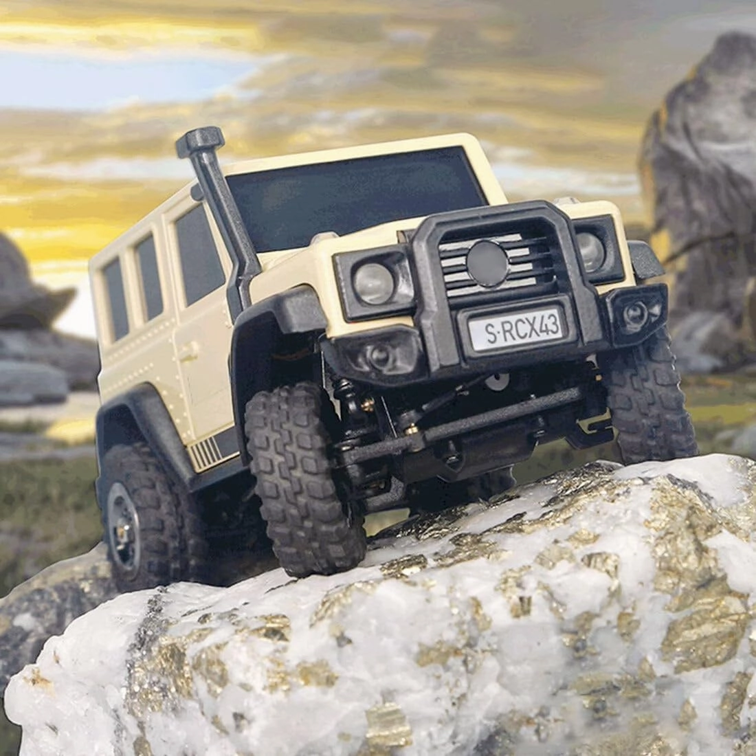 LOCHE RC Climbing Car, X43 1/43 RC Electric Mini Climbing Vehicle Remote Control Car, High Speed 2.4G All Terrain Off-Road Truck Toy Gifts for Boys and Adults - RTR Version