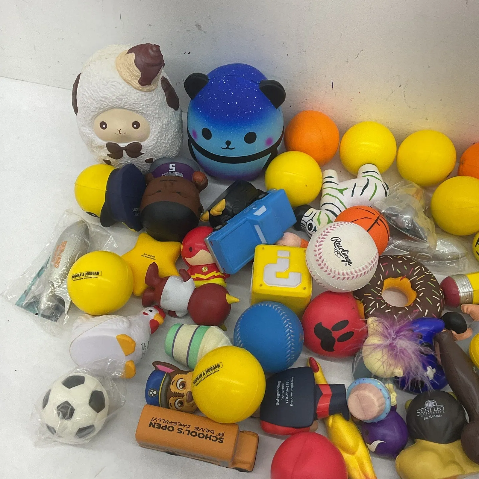 LOT 5 lbs Squishy Soft Foam Stress Ball Fidget Toys Cute Smiley Animal Figures